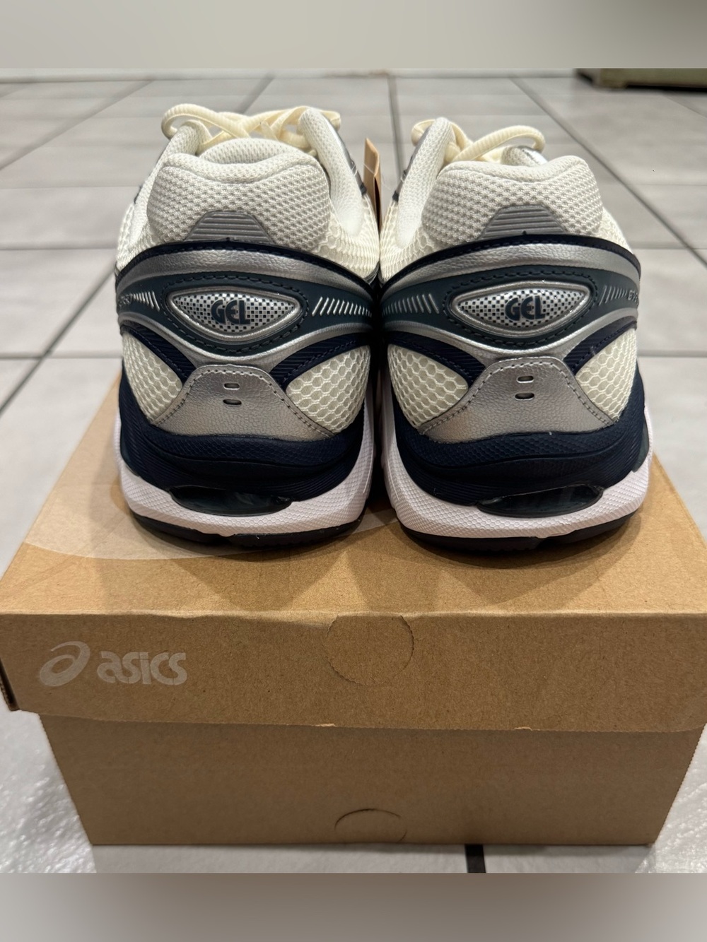 ASICS Unisex GT-2160 Running Sneakers in Cream/Raw Indigo US 9.5 Men/ 11 Women - Picture 7 of 10
